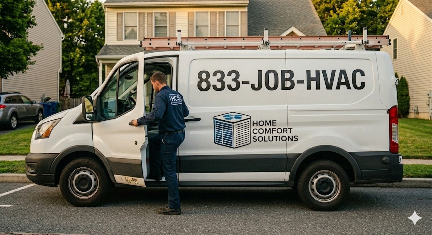 HVAC technician working on a unit